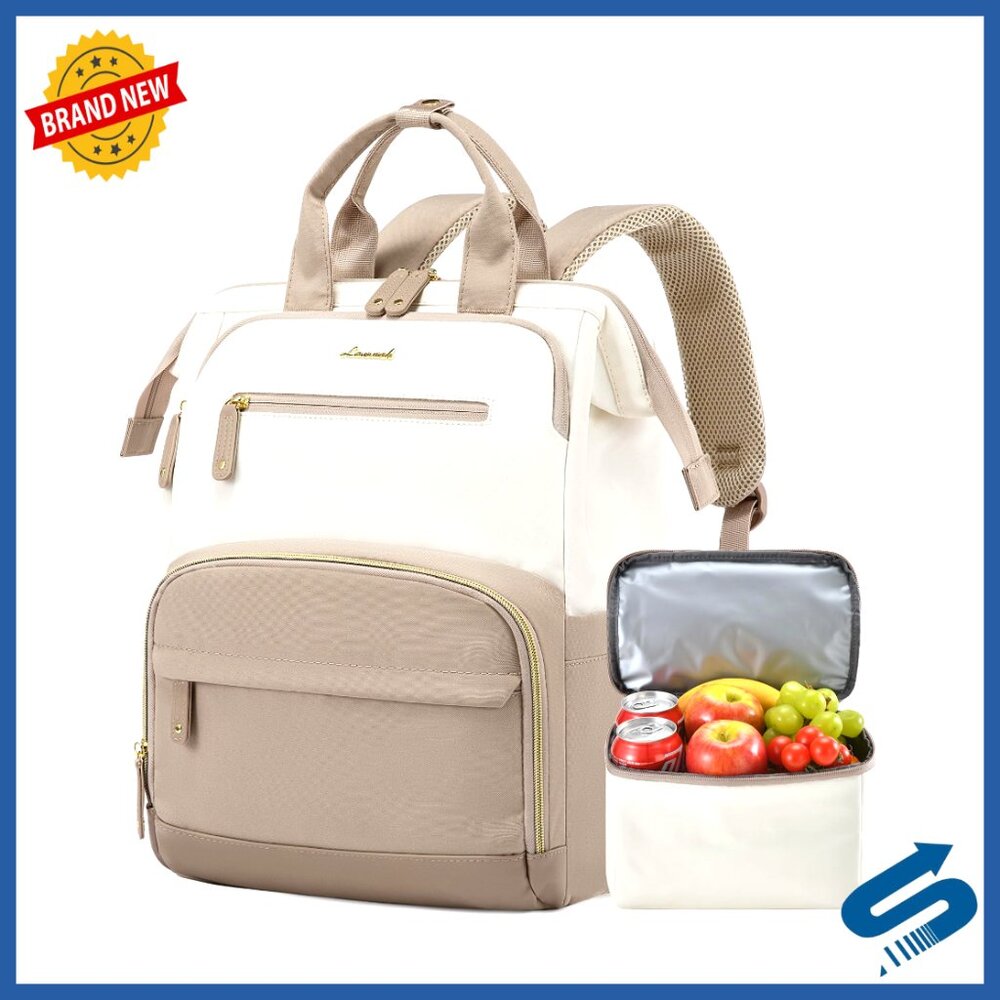Insulated Laptop Backpack With Cooler Lunch Box For Work Travel Daily Use